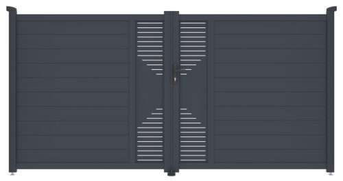 Marion kétszárnyú kapu 350x173 cm, antracit