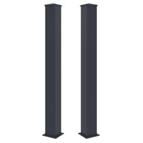 Kapuoszlop 15x166 cm, lábazattal, antracit, 2 db