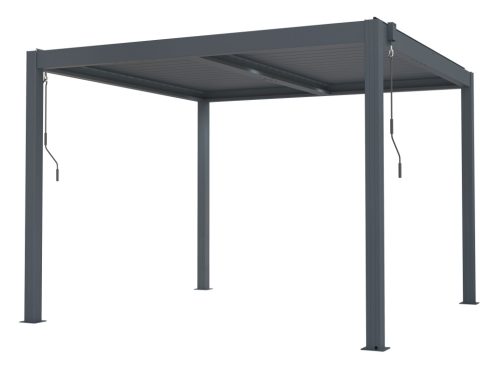 G21 bioklimatikus pergola 3×3 m, antracit színű alumínium