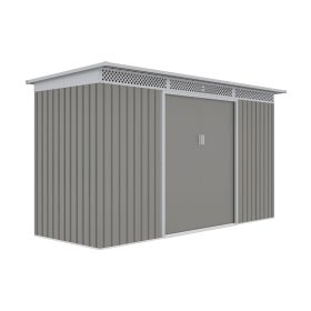 GRAH 483 kerti tároló, 340x142 cm, metál szürke