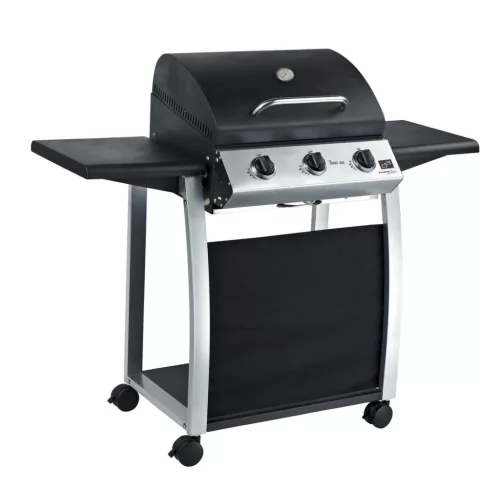 Texas BBQ gázgrill, 3 égőfej, nyomáscsökkentővel