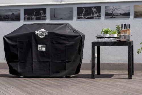 Mexico BBQ Premium line gázgrill, 7 égőfej, nyomáscsökkentővel