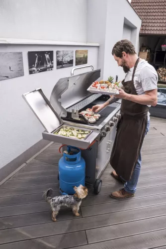 Mexico BBQ Premium line gázgrill, 7 égőfej, nyomáscsökkentővel