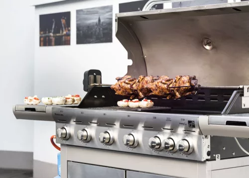 Mexico BBQ Premium line gázgrill, 7 égőfej, nyomáscsökkentővel
