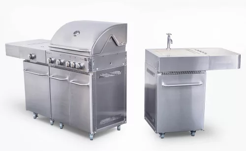 Arizona gázgrill, BBQ Premium Line konyha 6 égőfej, nyomáscsökkentővel