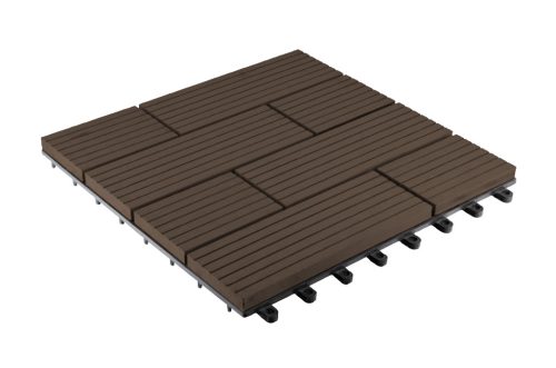 Samoa WPC burkolócsempe 11 db, indai teak