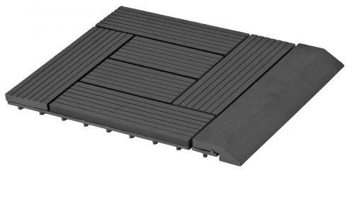 Átvezető profil WPC burkolócsempékhez, 30x7,5 cm egyenes, ében