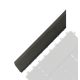 Átvezető profil WPC burkolócsempékhez, 38,5x7,5 cm sarok (bal), ében