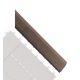 Átvezető profil WPC burkolócsempékhez, 38,5x7,5 cm sarok (jobb), indiai teak