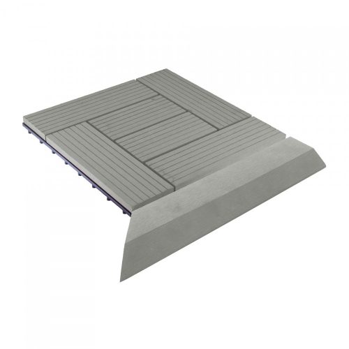 Átvezető profil WPC burkolócsempékhez, 38,5x7,5 cm sarok (jobb), incana