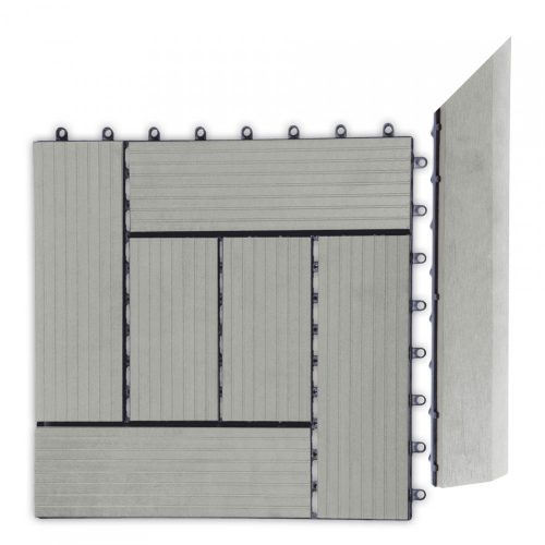 Átvezető profil WPC burkolócsempékhez, 38,5x7,5 cm sarok (jobb), incana