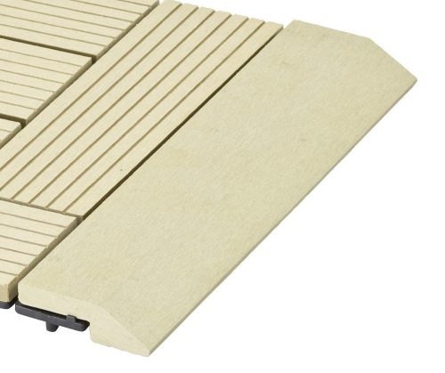Átvezető profil WPC burkolócsempékhez, 30x7,5 cm egyenes, cumaru