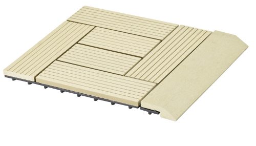 Átvezető profil WPC burkolócsempékhez, 30x7,5 cm egyenes, cumaru