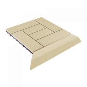 Átvezető profil WPC burkolócsempékhez, 38,5x7,5 cm sarok (bal), cumaru