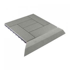 Átvezető profil WPC burkolócsempékhez, 38,5x7,5 cm sarok (bal), incana