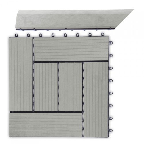 Átvezető profil WPC burkolócsempékhez, 38,5x7,5 cm sarok (bal), incana