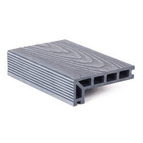 Elzáró kültéri burkolólap, 2,5x14,8x400 cm, Silver Wood, WPC