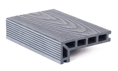 Elzáró kültéri burkolólap, 2,5x14,8x400 cm, Silver Wood, WPC