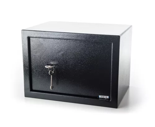 Széf kulcsos zárral 350x250x250 mm