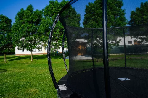 SpaceJump trambulin védőhalóval, létrával, 305 cm fekete