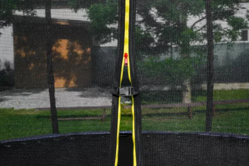 SpaceJump trambulin védőhalóval, létrával, 366 cm piros