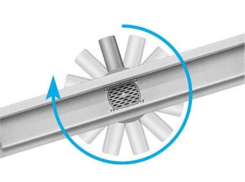 Fala Zuhanylefolyó 500 mm forgatható szifonnal Rotary