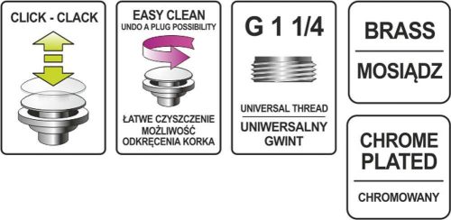 Fala mosdó lefolyó réz