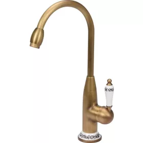 Fala mosogató csaptelep kerámia fogantyúval Retro Bronze 1