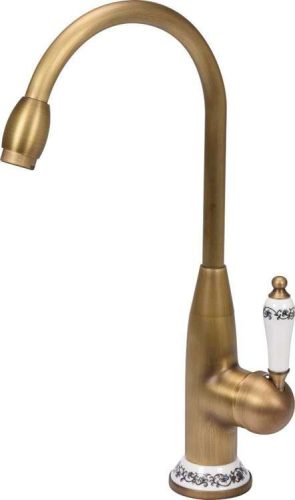 Fala mosogató csaptelep kerámia fogantyúval Retro Bronze 1