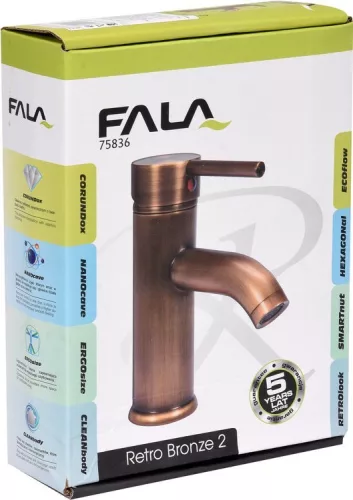 Fala mosdó csaptelep Retro Bronze 2