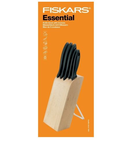 Fiskars fa késblokk 5 db késsel Essential