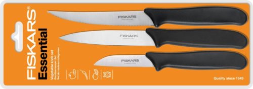 Fiskars Essential 3 db-os zöldségkéskészlet