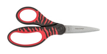 Fiskars Gyermekolló 15cm fekete piros