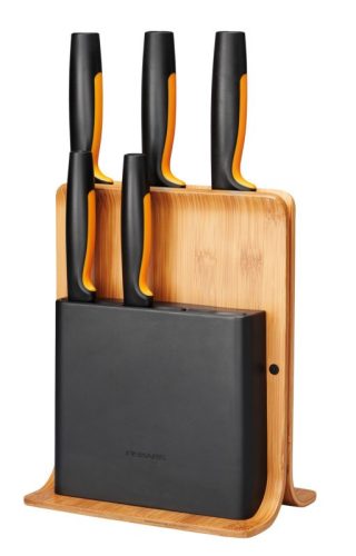 Fiskars késblokk bambusz tartóban 5 késes Functional Form