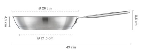Fiskars serpenyő 26cm All Steel