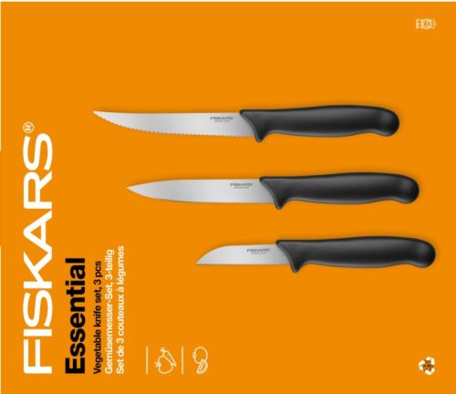 Fiskars 3 db-os zöldségkéskészlet Essential