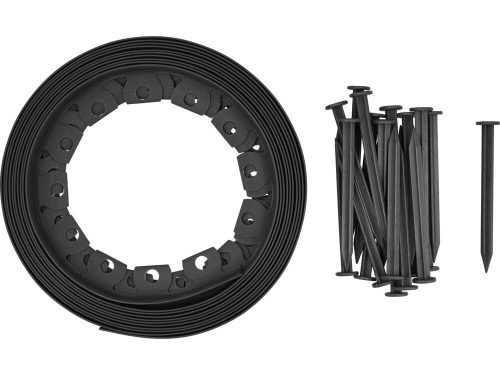 Flo kerti gyepszegély fekete 40 mm x 10 m rögzítővel