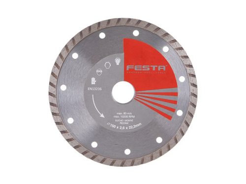 Festa gyémánt vágókorong 150 x 2,6 x 22,2 mm turbo