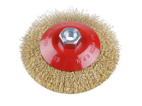 Festa döntött körkefe M14 125 x 10 mm sárgaréz bevonat
