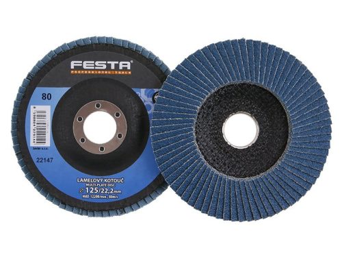 Festa lamellás csiszolókorong 125 x 22,2 mm / P80 inox