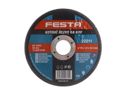 Festa Vágókorong fémre 115 x 1,0 x 22,2 mm