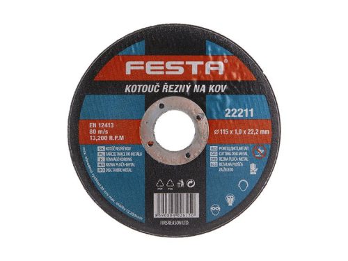 Festa vágókorong fémre 115 x 1,0 x 22,2 mm