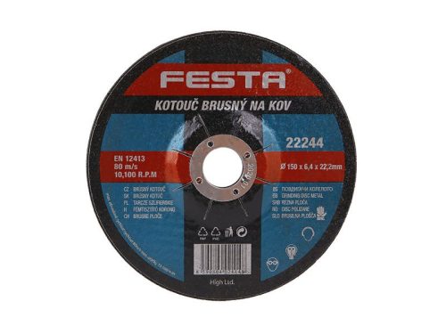 Festa Tisztítókorong fémre 150 x 6,4 x 22 mm