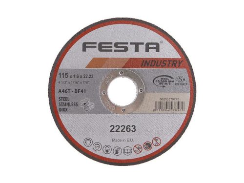 Festa Vágókorong fémre 115 x 1,6 x 22,2 mm INDUSTRY