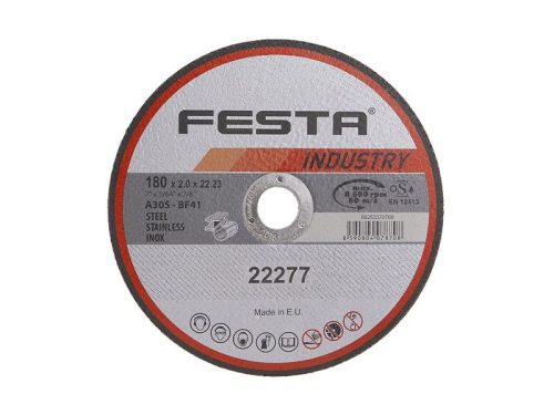 Festa vágókorong fémre 180 x 2,0 x 22,2 mm INDUSTRY