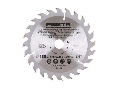 Festa fűrésztárcsa fához 160 x 20 x 2,0 mm / 24T