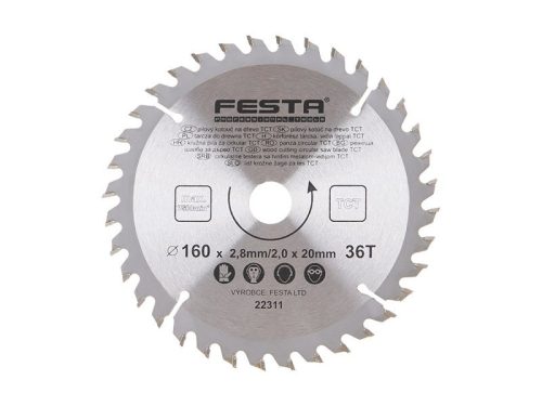 Festa Fűrésztárcsa fához 160 x 20 x 2,0 mm / 36T