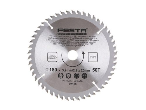 Festa fűrésztárcsa fához 180 x 20 x 2,2 mm / 50T