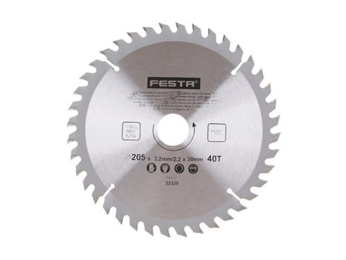 Festa fűrésztárcsa fához 205 x 30 x 2,2 mm / 40T