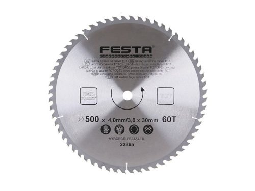 Festa Fűrésztárcsa fához 500 x 30 x 3,0 mm / 60T